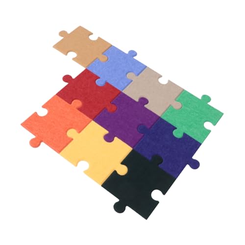 VALICLUD 10 Stück Selbstklebende Filz Pinnwand Puzzle Kleine Korktafel für Notizen Fotos Büro Klassenzimmer Wanddeko Kreative DIY Wandgestaltung von VALICLUD