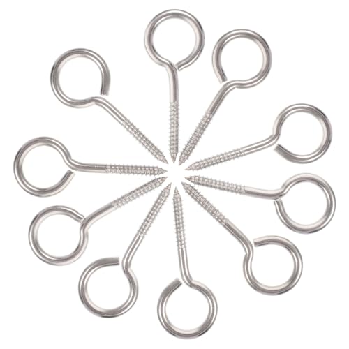 VALICLUD 10 Stück Teiliges Edelstahl Schraubhaken mit Gewinde Schwerlast Schraubhaken Ösen für Hängematten Wand Decke Aufhängen Innen Außen Robuste Befestigung VALICLUD 10 Stück Teiliges Edelstahl Schraubhaken mit Gewinde Schwerlast Schraubhaken Ösen für Hängematten Wand Decke Aufhängen Innen Außen Robuste Befestigung von VALICLUD