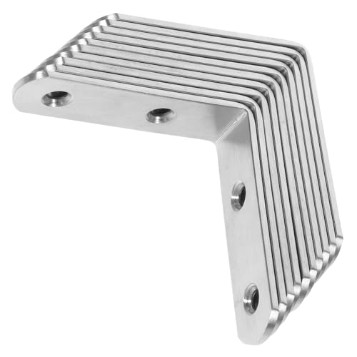 VALICLUD 10 Stück Teiliges Edelstahl Winkelverbinder Eckwinkelhalterung für Möbel Regalhalterung Stabile Metallwinkel Schrauben für Holzregalbretter und Schrankbefestigung VALICLUD 10 Stück Teiliges Edelstahl Winkelverbinder Eckwinkelhalterung für Möbel Regalhalterung Stabile Metallwinkel Schrauben für Holzregalbretter und Schrankbefestigung von VALICLUD