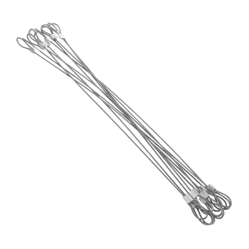 VALICLUD 10 Stück Teiliges Edelstahl drahtseil mit Schlaufe Langlebiges Sicherheitskabel aus Rostfreiem Stahl Schnell und Sicher Fixierbar Robuster Draht mit Aluminium crimphülse Anti fall von VALICLUD