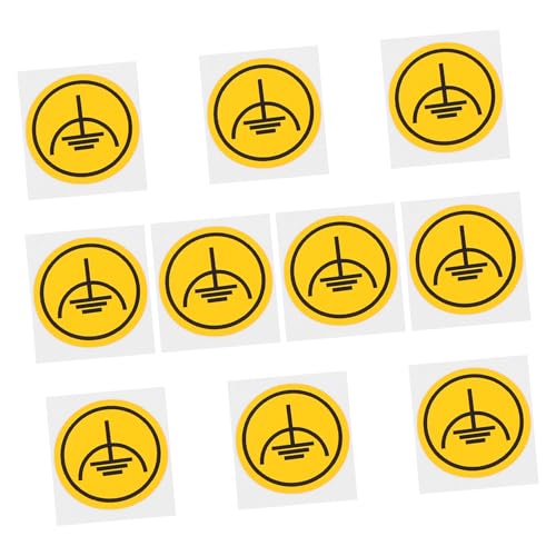 VALICLUD 10 Stück Teiliges Erdungswarnaufkleber für Elektrische Schalttafeln Langlebige Sicherheitszeichen für Maschinen Leicht Anzubringende Aufkleber für Elektrische Geräte Klare von VALICLUD
