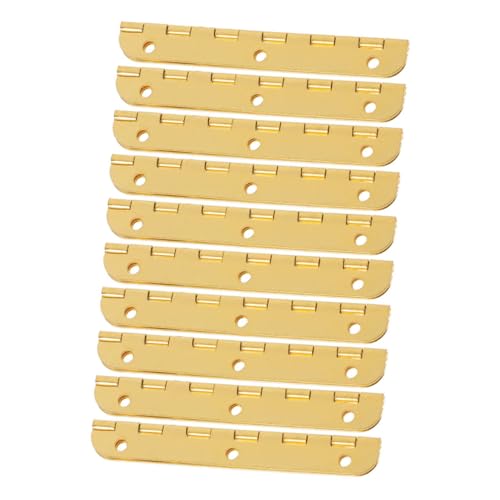 VALICLUD 10 Stück Teiliges Heavy Duty Klappscharnier Rundes Klavierband für Holzkisten Schmuckbox DIY Miniatur Holzgehäuse Langlebig Sicher Befestigt Vielseitig Verwendbar von VALICLUD