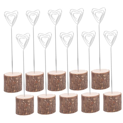 VALICLUD 10 Stück Teiliges Holz Kartenhalter mit Herz Clip Multifunktionale Tischkarten und Fotohalter für Hochzeit Party Restaurant Dekorativer Memo und Notizständer VALICLUD 10 Stück Teiliges Holz Kartenhalter mit Herz Clip Multifunktionale Tischkarten und Fotohalter für Hochzeit Party Restaurant Dekorativer Memo und Notizständer von VALICLUD