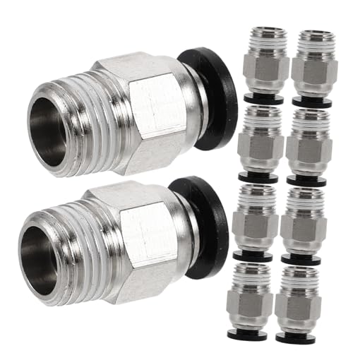 VALICLUD 10 Stück Teiliges Pneumatik Steckverbinder Außengewinde Vernickelter Kupfer Schnellkupplung für Drucker DIY Push To Connect Schlauchanschluss Robust und Einfach zu Montieren VALICLUD 10 Stück Teiliges Pneumatik Steckverbinder Außengewinde Vernickelter Kupfer Schnellkupplung für Drucker DIY Push To Connect Schlauchanschluss Robust und Einfach zu Montieren von VALICLUD