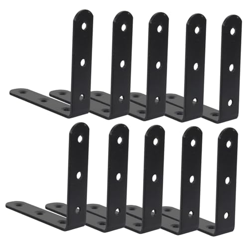 VALICLUD 10 Stück Teiliges Schwarzem Starkem Kaltgewalztem Stahl Eckwinkel für Holz Schwere Regalhalterung Tragkraft Korrosionsbeständig Einfach zu Montieren VALICLUD 10 Stück Teiliges Schwarzem Starkem Kaltgewalztem Stahl Eckwinkel für Holz Schwere Regalhalterung Tragkraft Korrosionsbeständig Einfach zu Montieren von VALICLUD