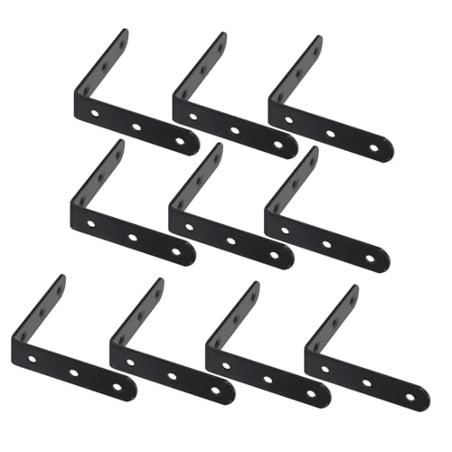 VALICLUD 10 Stück Teiliges Schwarzer Winkelverbinder aus Dickem Kaltgewalztem Stahl Flachwinkel Regalhalterung Korrosionsbeständig bis Tragkraft Vielseitig für Möbel und DIY VALICLUD 10 Stück Teiliges Schwarzer Winkelverbinder aus Dickem Kaltgewalztem Stahl Flachwinkel Regalhalterung Korrosionsbeständig bis Tragkraft Vielseitig für Möbel und DIY von VALICLUD