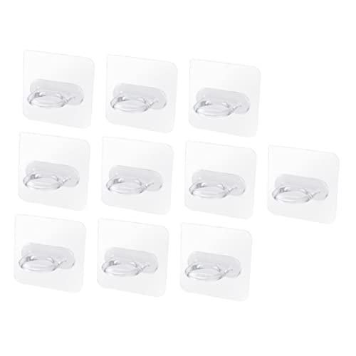 VALICLUD 10 Stück Teiliges Transparentes Wandregal Selbstklebend Multifunktionale Aufbewahrungshaken Bohrfreie Montage Platzsparend für Bad Küche Schlafzimmer und Flur von VALICLUD