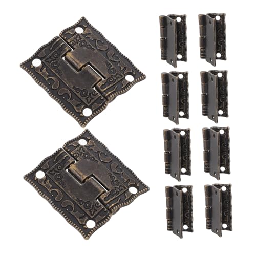 VALICLUD 10 Stück Teiliges Vintage Scharniere für Holzboxen Kleine Klappscharnier mit Antikem Design Langlebig und Vielseitig für Schränke und DIY Möbelprojekte VALICLUD 10 Stück Teiliges Vintage Scharniere für Holzboxen Kleine Klappscharnier mit Antikem Design Langlebig und Vielseitig für Schränke und DIY Möbelprojekte von VALICLUD