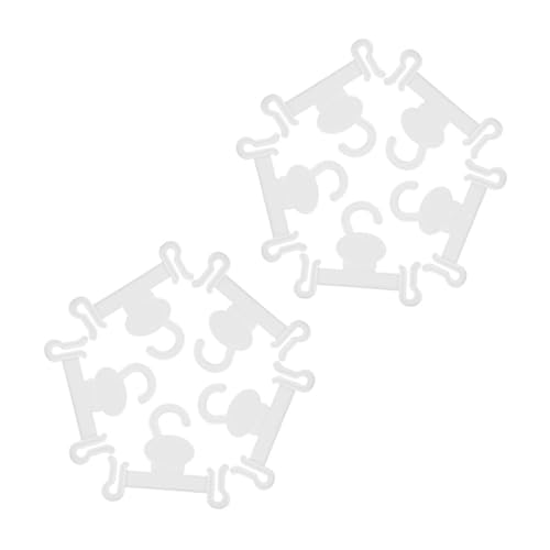 VALICLUD 10 Stück Teiliges Wand schuhhaken aus Kunststoff für Hausschuhe Platzsparende Aufbewahrung Transparenter Weißton als Schuhhalter für Regal Tür und Fenster für Einzelhandel und von VALICLUD