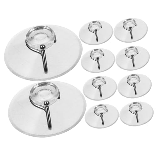 VALICLUD 10 Stück Transparente Saugnapf haken aus PVC und Stahl Starke Haftkraft Wiederverwendbar und Kratzfrei für Küche Bad Glas und Fenster Einfache Montage ohne Bohren VALICLUD 10 Stück Transparente Saugnapf haken aus PVC und Stahl Starke Haftkraft Wiederverwendbar und Kratzfrei für Küche Bad Glas und Fenster Einfache Montage ohne Bohren von VALICLUD