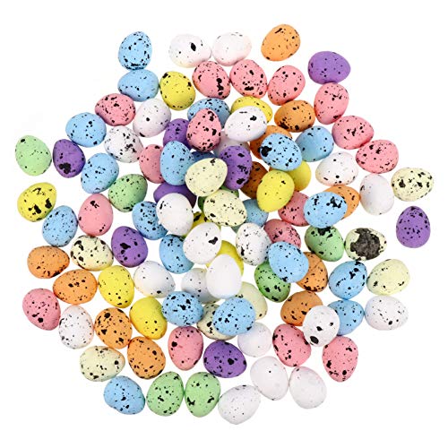 VALICLUD 100 Stück Gesprenkelte Schaum Ostereier Mini Styropor Vogeleier Graffiti Eier Korb Stuffers Ostern für DIY Handwerk Ostern Party Begünstigt Lieferungen 1. 8Cm von VALICLUD