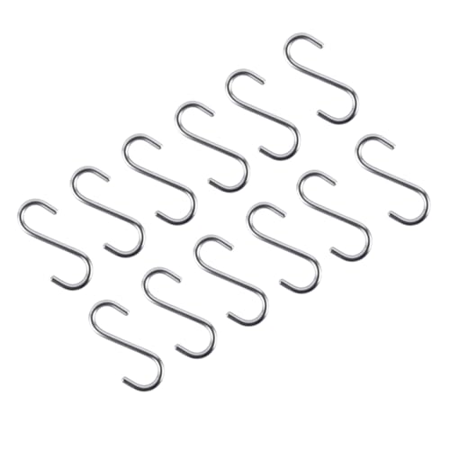 VALICLUD 100 Stück Mini S Haken Edelstahl Haken für Schmuck DIY Metallhaken zum Aufhängen von Accessoires Robust Sicher für Kalender Bilderrahmen und Dekoration von VALICLUD