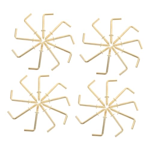 VALICLUD 100 Stück Schraubhaken aus Robustem Metall Rechteckige Selbstschneidend Goldbeschichtet Vielseitig Einsetzbar für Schmuck Küchenutensilien und Wandorganisation VALICLUD 100 Stück Schraubhaken aus Robustem Metall Rechteckige Selbstschneidend Goldbeschichtet Vielseitig Einsetzbar für Schmuck Küchenutensilien und Wandorganisation von VALICLUD