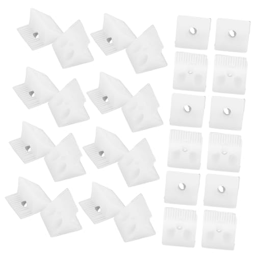 VALICLUD 100 Stück Teiliges Kunststoff Winkelkeile mit Schrauben Stabile Schubladenbodenträger zur Möbelreparatur Verstärken Schrank Kleiderschrankböden Einfache Montage Langlebige von VALICLUD