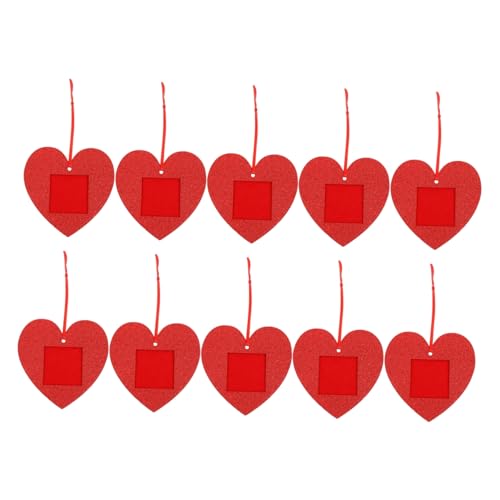 VALICLUD 10stücke Herz Bilderrahmen Filz Hängende Deko Für Valentinstag Und Tägliche Fotopräsentation Funkelnde Mini-fotorahmen Für Romantische Anlässe VALICLUD 10stücke Herz Bilderrahmen Filz Hängende Deko Für Valentinstag Und Tägliche Fotopräsentation Funkelnde Mini-fotorahmen Für Romantische Anlässe von VALICLUD