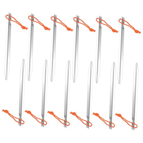 VALICLUD 12 Stück Aluminiumlegierung Zelt Heringe Robuste Zeltnägel für Outdoor Camping Garten und Rucksackreisen Stabile und Winddichte Zeltbefestigungen mit Aufbewahrungstasche VALICLUD 12 Stück Aluminiumlegierung Zelt Heringe Robuste Zeltnägel für Outdoor Camping Garten und Rucksackreisen Stabile und Winddichte Zeltbefestigungen mit Aufbewahrungstasche von VALICLUD