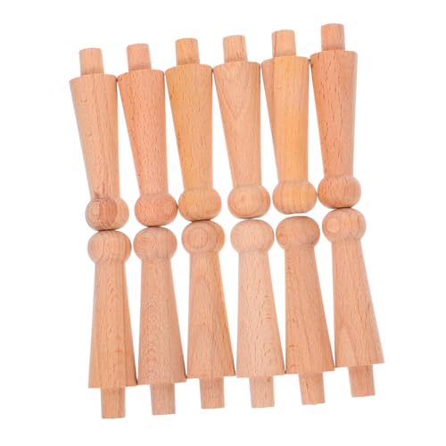 VALICLUD 12 Stück Teiliges Unbemalter Holzsäulen Geschnitzte Europäische Stil Säulen für Weinregal Möbeldekoration Handgedrehte Holzspindeln Rustikale Kleine Brückenpfeiler für Schrank und VALICLUD 12 Stück Teiliges Unbemalter Holzsäulen Geschnitzte Europäische Stil Säulen für Weinregal Möbeldekoration Handgedrehte Holzspindeln Rustikale Kleine Brückenpfeiler für Schrank und von VALICLUD