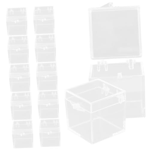 VALICLUD 12 Stück Transparente Mineral aufbewahrungsboxen Stapelbare Klare Kunststoffboxen für Mineraliensammlung Schmuck und Uhren Kompakt Dekorativ und Stabil Schreibtisch von VALICLUD