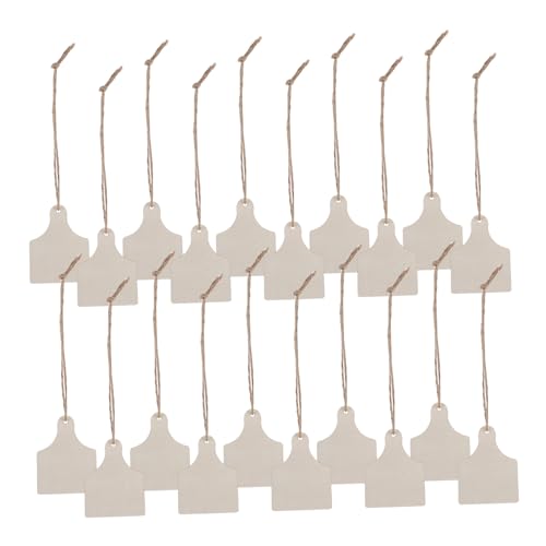 VALICLUD 120 Sätze Mini Rechteckige Holzanhänger mit Aufhängeloch DIY Bastel-holzbrett zum Bemalen Naturholz Deko für Weihnachts Erntedankfest von VALICLUD