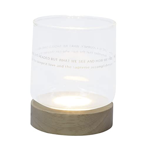 VALICLUD 1satz Diffuser Tischlampe Mit Holzsockel Und Glasbecher Nachtlicht Für Schlafzimmer Und Büro Für Aromatherapie Und Dekoration von VALICLUD