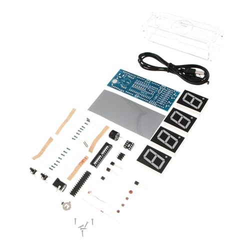 VALICLUD Scm Led Digitaluhr Komponenten Single Chip Mikrocomputer Uhr Zusammenbau Mikrochip DIY Uhr Grün Material Handwerk von VALICLUD