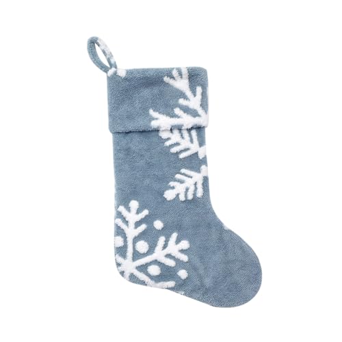 VALICLUD 1stück Weihnachtssocke Hängend Blau Fluffy Weihnachtsdeko Für Weihnachtsbaum Kamin Tür Fenster Für Süßigkeiten Und Kleine Überraschungen von VALICLUD