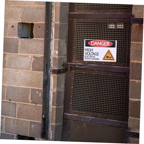 VALICLUD 2 Blätter Hochspannung Warnschild Aufkleber Selbstklebend Wetterfest Klare Sicherheitswarnung für Elektroanlagen Geeignet für Metall Industrie und Außenbereiche von VALICLUD