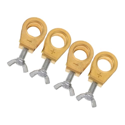 VALICLUD 2 Paare Reine Messing Autobatterie Anschlussstecker Schnellverschluss Batterieklemmen Robust Korrosionsbeständig Einfache Montage Pkw Auto Batterie Terminal Clips von VALICLUD