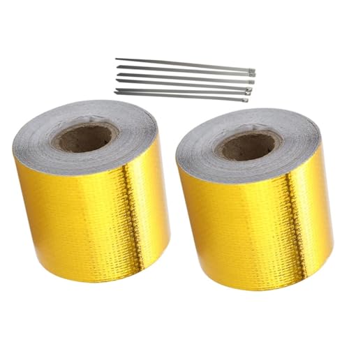 VALICLUD 2 Rollen Hitzebeständiges Aluminiumfolie Klebeband Starkes Dichtband für Industrie Auto Kfz Reparatur DIY Abdichtung Rohrisolierung VALICLUD 2 Rollen Hitzebeständiges Aluminiumfolie Klebeband Starkes Dichtband für Industrie Auto Kfz Reparatur DIY Abdichtung Rohrisolierung von VALICLUD
