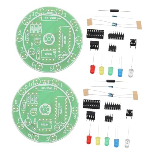 VALICLUD 2 Sätze DIY Lötübungskit für Anfänger Elektronik Trainingsboard mit Verschiedenen Komponenten Vielseitig Einsetzbar für Schule und Persönliche Weiterbildung zur Verbesserung von VALICLUD