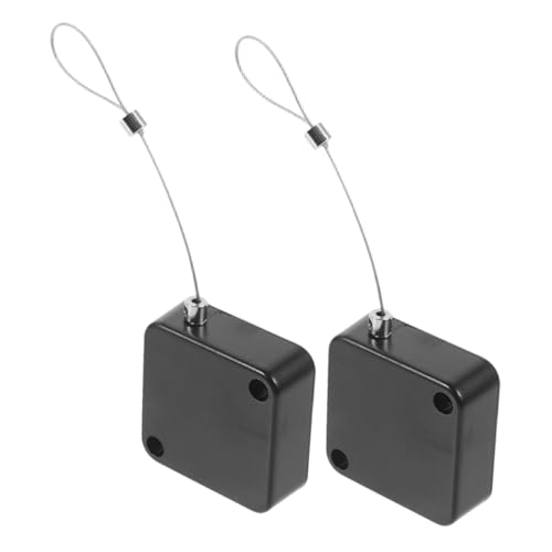 VALICLUD 2 Stück Automatischer Kabel Diebstahlsicherung mit Stahlseil Ausziehbarer Kabelhalter für Elektronische Produkte Platzsparender Anti lost Kabelschutz Robustes Kompaktes von VALICLUD