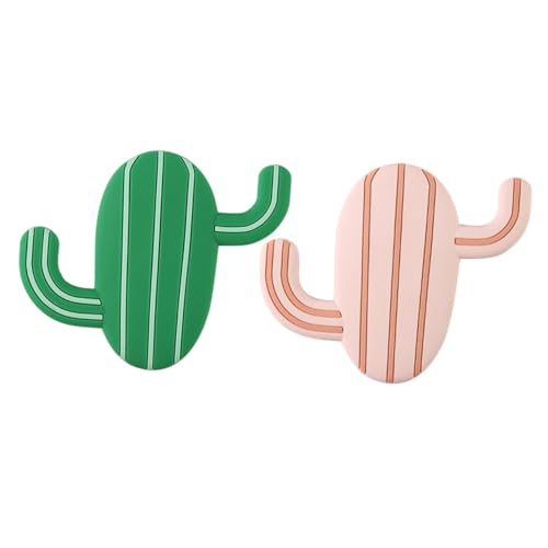 VALICLUD 2 Stück Biegsame Kaktus wandhaken Dekorative Schlüsselhalter Rutschfest Vielseitig für Bad Küche Flur und Büro Praktische Wandaufhänger mit Modernem Design Zufällige Farbe von VALICLUD