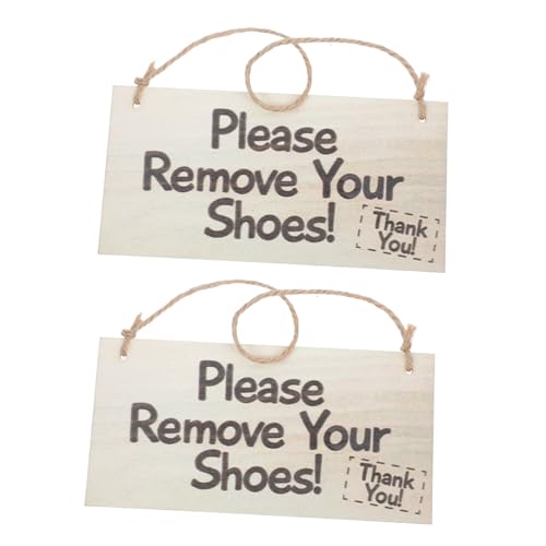VALICLUD 2 Stück Bitte Schuhe Ausziehen Hängeschild aus Holz für Haustür Dekoratives Türschild für Zuhause Hotel und Büro Rustikales Design für Innen und Außenbereiche VALICLUD 2 Stück Bitte Schuhe Ausziehen Hängeschild aus Holz für Haustür Dekoratives Türschild für Zuhause Hotel und Büro Rustikales Design für Innen und Außenbereiche von VALICLUD