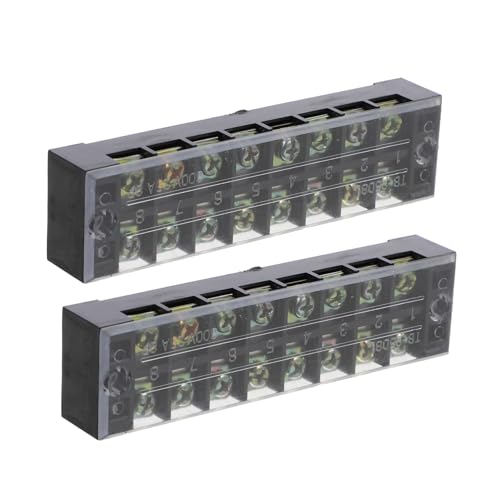 VALICLUD 2 Stück Dual Row Schraubklemmenleiste Kupfer Klemmenblock mit Klarem Schutzdeckel Vorisolierte Anschlussklemmen für Sichere Stromverteilung VALICLUD 2 Stück Dual Row Schraubklemmenleiste Kupfer Klemmenblock mit Klarem Schutzdeckel Vorisolierte Anschlussklemmen für Sichere Stromverteilung von VALICLUD