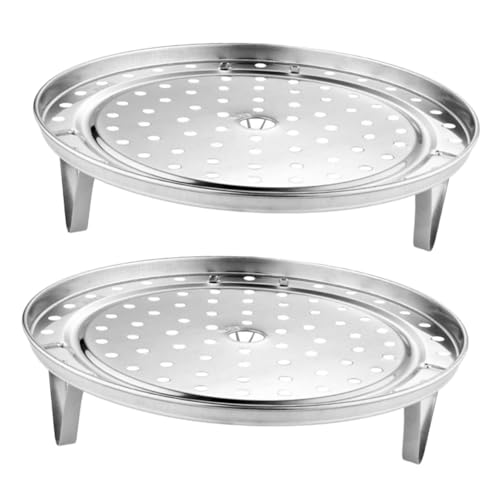 VALICLUD 2 Stück Edelstahl Dampfgarer Teiliges Stapelbares Dämpfgestell mit Lüftungsloch Vielseitig Einsetzbar für Reiskocher und Dampftöpfe Langlebiges Küchenzubehör für Gesundes Dünsten VALICLUD 2 Stück Edelstahl Dampfgarer Teiliges Stapelbares Dämpfgestell mit Lüftungsloch Vielseitig Einsetzbar für Reiskocher und Dampftöpfe Langlebiges Küchenzubehör für Gesundes Dünsten von VALICLUD