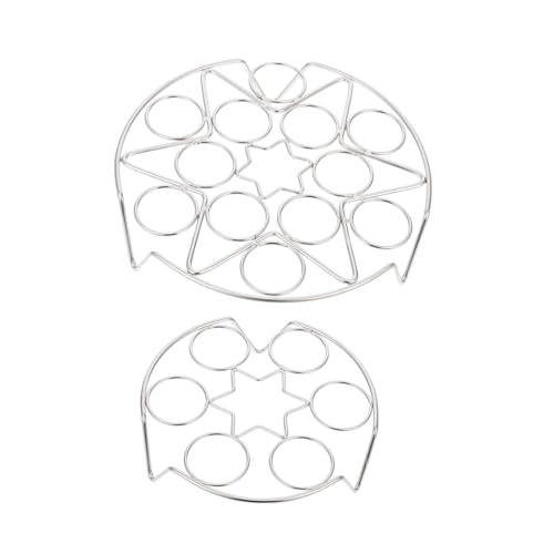 VALICLUD 2 Stück Edelstahl Eier Dampfgarer Gestell Teilig Racks Rostfrei Multifunktional Platzsparend für Haushalt und Küche Einfach zu Reinigen Schonend zum Nährstofferhalt VALICLUD 2 Stück Edelstahl Eier Dampfgarer Gestell Teilig Racks Rostfrei Multifunktional Platzsparend für Haushalt und Küche Einfach zu Reinigen Schonend zum Nährstofferhalt von VALICLUD