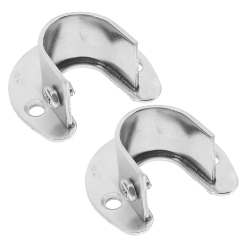 VALICLUD 2 Stück Edelstahl Kleiderstange Halterung U förmige Garderobenstangen Wandmontage Offen Gardinenstangenhalter Vielseitig für Schrank Bad und Wohnraum von VALICLUD