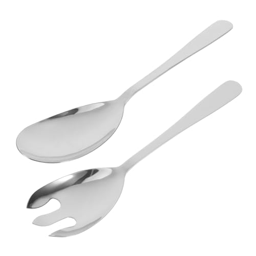 VALICLUD 2 Stück Edelstahl Salatbesteck Set Salatgabel und Salatlöffel Verlängert und Verdickt Vielseitig für Buffet und Küche Rostfrei Langlebig Servierbesteck für Salat und Hauptgerichte VALICLUD 2 Stück Edelstahl Salatbesteck Set Salatgabel und Salatlöffel Verlängert und Verdickt Vielseitig für Buffet und Küche Rostfrei Langlebig Servierbesteck für Salat und Hauptgerichte von VALICLUD