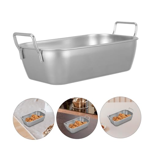 VALICLUD 2 Stück Edelstahl Serviertablett Rechteckig mit Griff Vielseitiges Snacktablett für Pommes BBQ Süßigkeiten Robust Leicht zu Reinigen für Party Picknick Buffet VALICLUD 2 Stück Edelstahl Serviertablett Rechteckig mit Griff Vielseitiges Snacktablett für Pommes BBQ Süßigkeiten Robust Leicht zu Reinigen für Party Picknick Buffet von VALICLUD