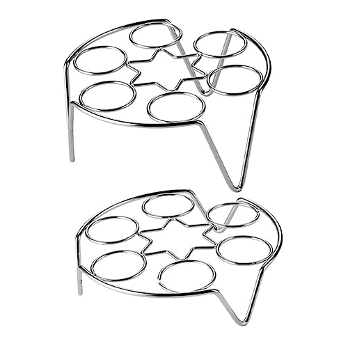 VALICLUD 2 Stück Eier Dampfgarer Set aus Teiliges Dampfständer für Eier Rostfrei Leicht zu Reinigen für Küchen und Dampfgaren von Gemüse von VALICLUD