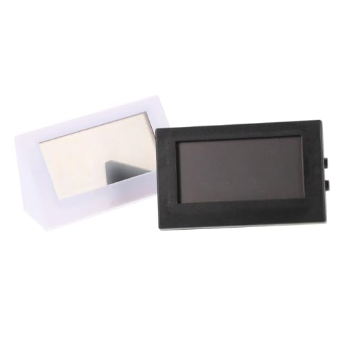 VALICLUD 2 Stück Elektronische Digitale Mini autouhren mit LED anzeige Trapezförmigem Stabilem Design Leicht und Tragbar für Armaturenbrett und Schreibtisch Schwarz und Weiß von VALICLUD