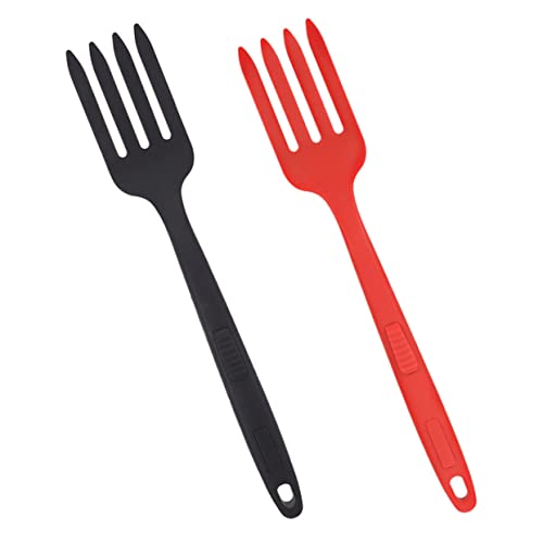 VALICLUD 2 Stück Ergonomische Silikon Verschleißfest Lange Griffe Spülmaschinengeeignet zum Mischen von Salat Kochen und Servieren von Spaghetti Praktisch für Täglichen Haushalt von VALICLUD
