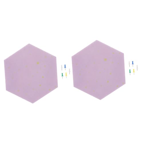 VALICLUD 2 Stück Hexagon Filz Pinnwand Dicke Memo und Fototafel DIY Wanddeko Wohnzimmer Büro Schlafzimmer Selbstklebend Vielseitig für Notizen und Bilder Moderne Wandgestaltung von VALICLUD