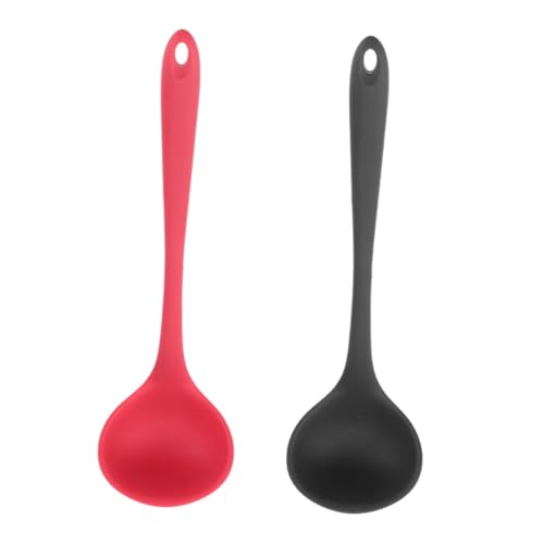 VALICLUD 2stücke Silikon-suppenlöffel Für Küche Breilöffel Und Reislöffel Löffel Für Suppe Brei Reis Leicht Zu Reinigen Verstauen von VALICLUD