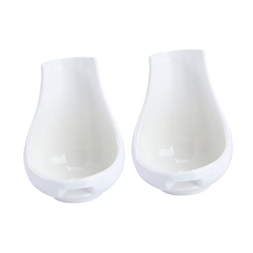 VALICLUD 2 Stück Keramik Löffelablagen Weiß Robuste Küchenutensilienhalter für Kochlöffel und Bestecke Praktische Tableware Storage Racks Leicht zu Reinigen und Langlebig für Haushalt und VALICLUD 2 Stück Keramik Löffelablagen Weiß Robuste Küchenutensilienhalter für Kochlöffel und Bestecke Praktische Tableware Storage Racks Leicht zu Reinigen und Langlebig für Haushalt und von VALICLUD