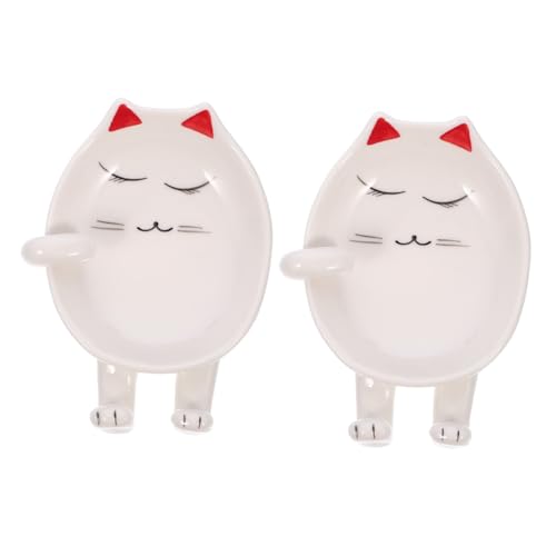VALICLUD 2 Stück Keramik Löffelhalter Katzenform Hitzebeständig Kompakt Multifunktional als Topfdeckelhalter Kochlöffel Essstäbchenhalter für Praktische Küchenorganisation VALICLUD 2 Stück Keramik Löffelhalter Katzenform Hitzebeständig Kompakt Multifunktional als Topfdeckelhalter Kochlöffel Essstäbchenhalter für Praktische Küchenorganisation von VALICLUD