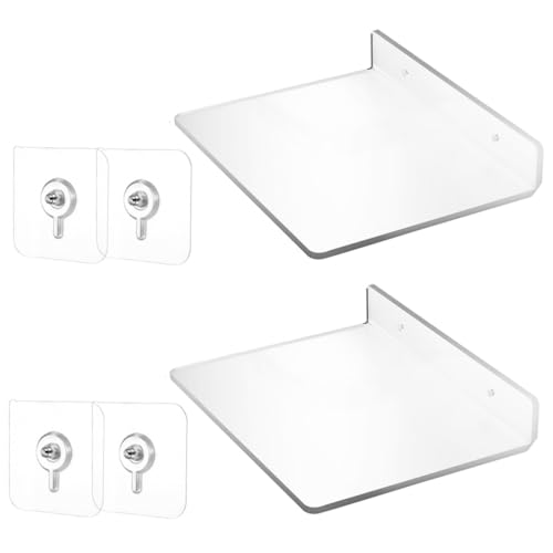 VALICLUD 2 Stück Klare Acryl Wandregale ohne Bohren Förmig Schwebende Badezimmer Ablage für Bad Wc Aufbewahrung Multifunktional Leicht zu Reinigen VALICLUD 2 Stück Klare Acryl Wandregale ohne Bohren Förmig Schwebende Badezimmer Ablage für Bad Wc Aufbewahrung Multifunktional Leicht zu Reinigen von VALICLUD