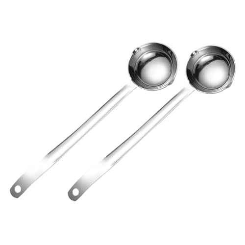 VALICLUD 2 Stück Küche langstäbiger Suppenlöffel Schöpfkellen zum Servieren Suppenkellen zum Servieren Schöpfkellen zum Kochen Suppenkelle mit Ausgießer Saucenkelle Edelstahl 304 Silber VALICLUD 2 Stück Küche langstäbiger Suppenlöffel Schöpfkellen zum Servieren Suppenkellen zum Servieren Schöpfkellen zum Kochen Suppenkelle mit Ausgießer Saucenkelle Edelstahl 304 Silber von VALICLUD