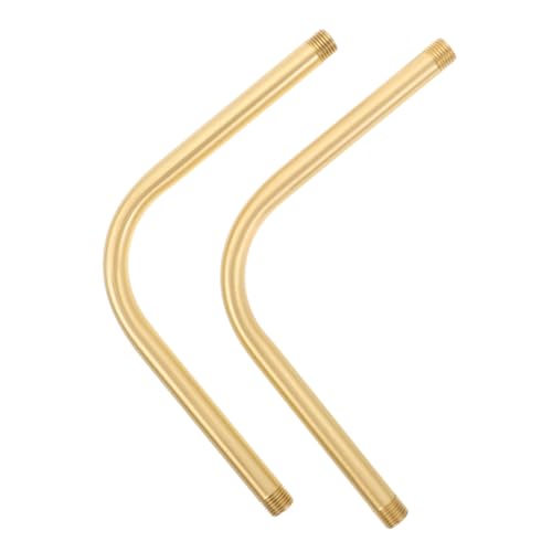 VALICLUD 2 Stück Kupfer Gebogene Lampenrohre Gewinde Verlängerungsstäbe für DIY Pendelleuchten Lampenfassungen Robust Langlebig Stilvolle Beleuchtung Zubehör von VALICLUD