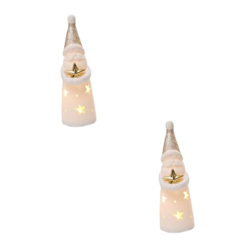 VALICLUD 2 Stück LED Weihnachtsdekoration Weihnachtsmann Figur Keramik Leuchtend Xmas Desktop Ornament für Wohnzimmer Büro Tischdeko Festlich Warmes Licht VALICLUD 2 Stück LED Weihnachtsdekoration Weihnachtsmann Figur Keramik Leuchtend Xmas Desktop Ornament für Wohnzimmer Büro Tischdeko Festlich Warmes Licht von VALICLUD